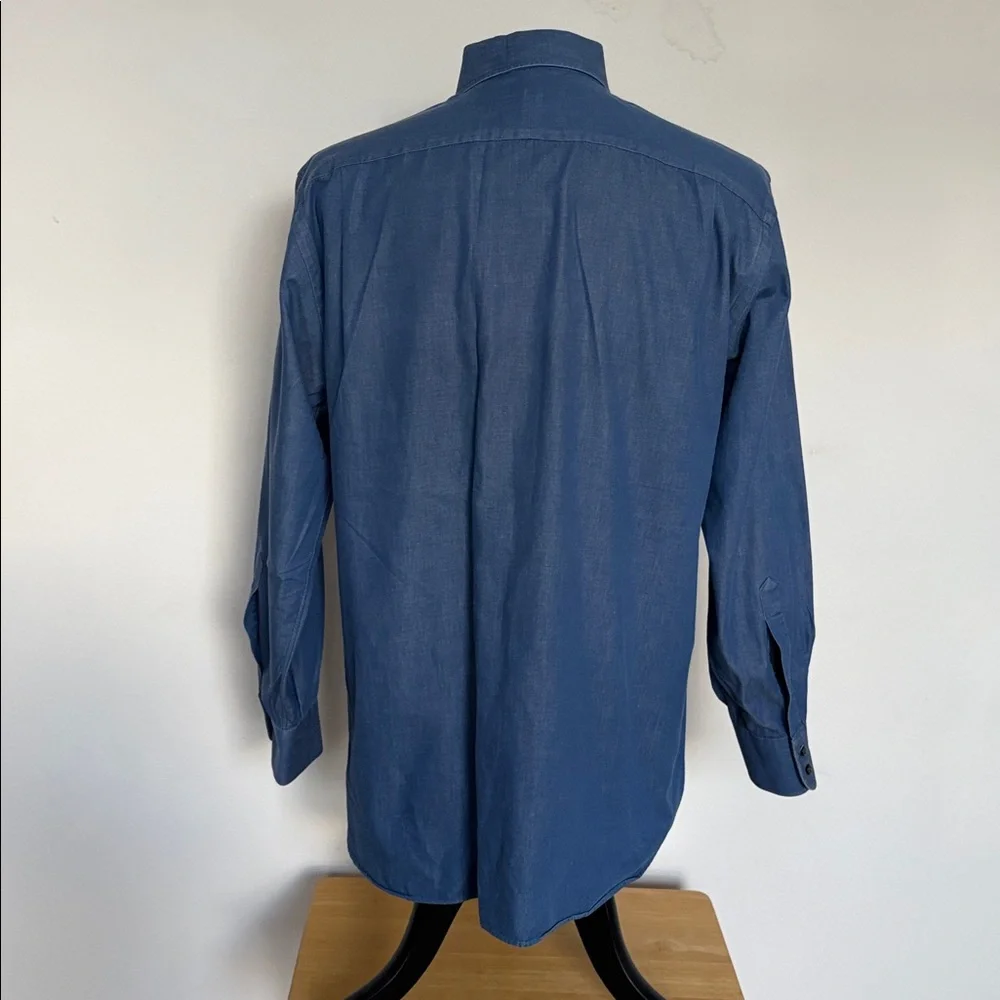 John W Nordstrom Men's Blue Button-Up Shirt Size 16-33 - Picture 4 of 13
